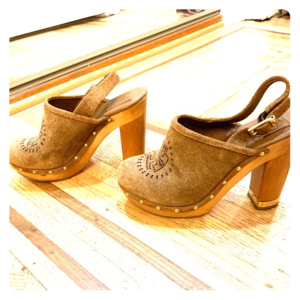 Tory Burch Blythe studded suede clogs